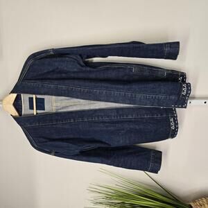 FINTOE Dotera Coat Mens Denim Kimono Jacket Indigo Sashiko Noragi Size 1